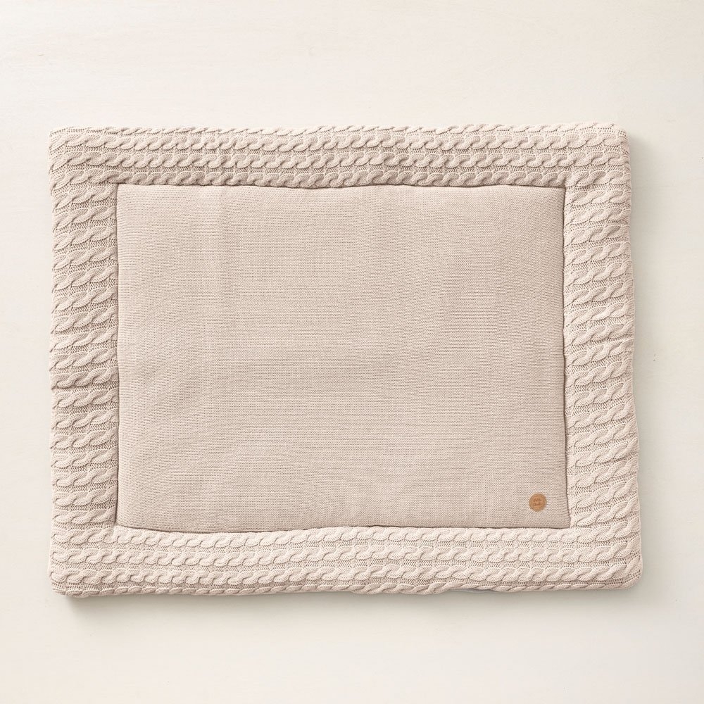 Baby Krabbeldecke Baumwolle | 100x80 cm | Taupe