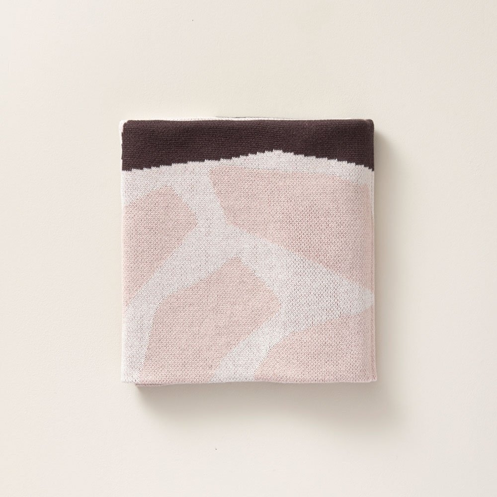 Babydecke aus Bio-Baumwolle mit Blumenmotiv | 80x100 | Rosa