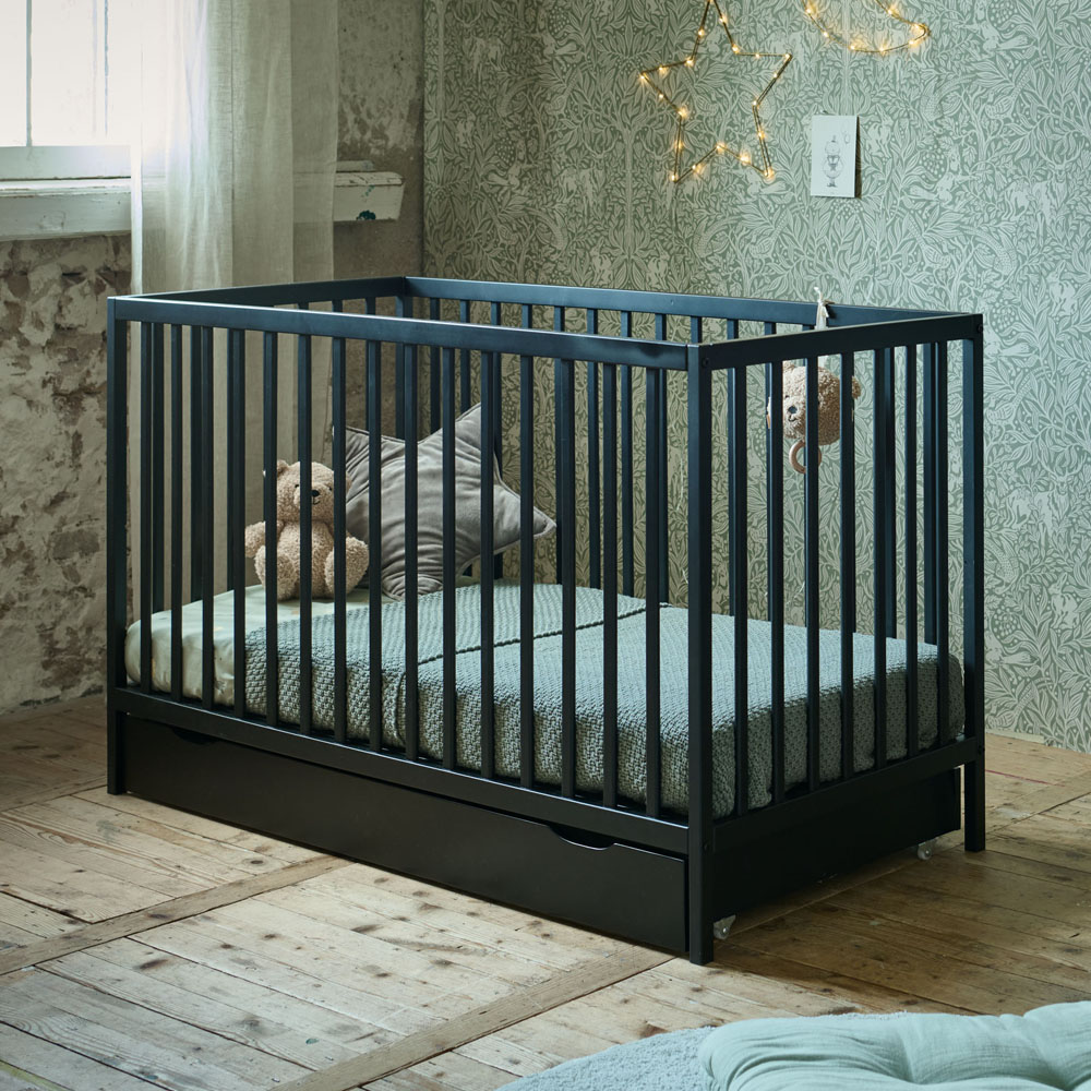 BABYBETT HETRE 60X120 CM SCHWARZ