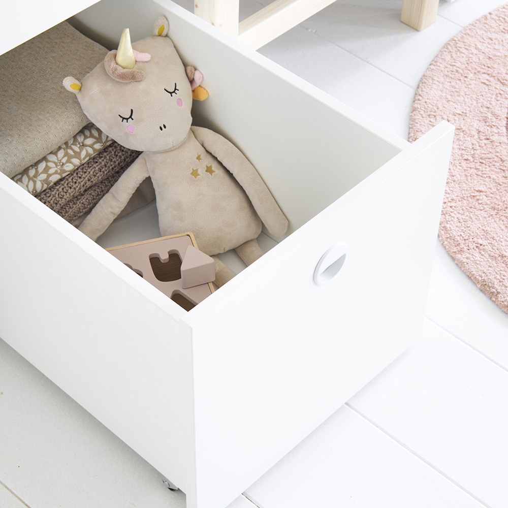 Schublade für Kinderbett 90 x 200 cm | «Ciel» | Weiss