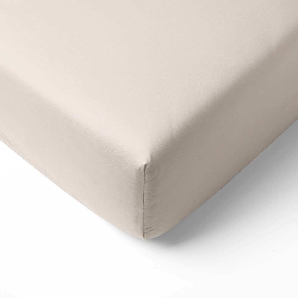 ORGANIC COTTON Fitted Bed Sheet | 200 x 90 | Light Taupe