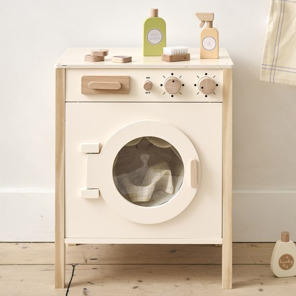 Spielzeug Waschmaschine «Chantilly» | incl. 10-teiligem Zubehör-Set | Beige