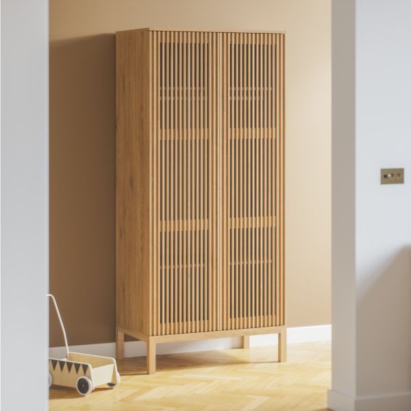 Kleiderschrank «Japandi» | Natur
