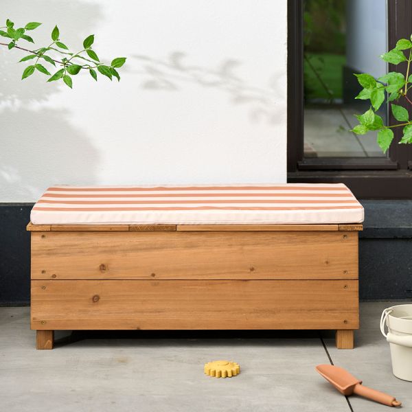 2 in 1 Sandkasten aus Holz mit Wasserbehälter und Sitzbank von Petite Amélie