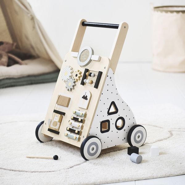 Laufwagen mit Activity-Board | Weiss & schwarz