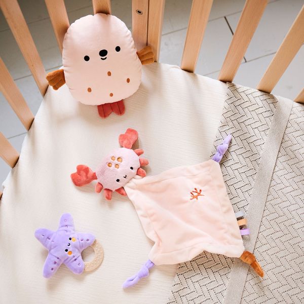 GESCHENKSET FÜR BABYS «OCÉAN» | 3-TEILIGES SET | SOFT PEACH