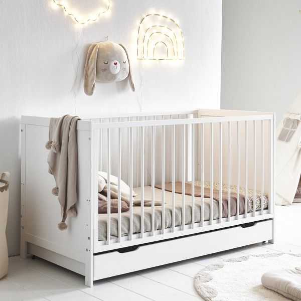 babybett 140x70 holz weiss mitwachsendes babybett Petite Amélie