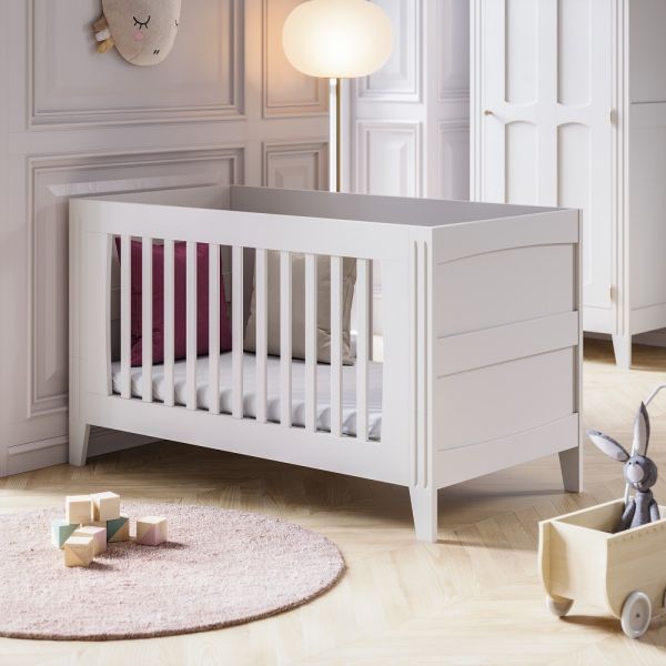 Mitwachsendes Babybett «Milenne» | 70x140 cm | Weiss