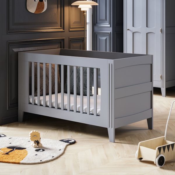 Mitwachsendes Babybett «Milenne» | 70x140 cm | grau