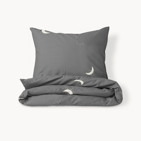 Bettwäsche Set 120x150cm Lune - Anthrazit