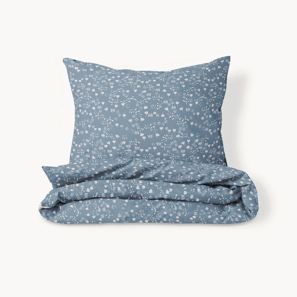 Bettwäscheset für Kleinkinderbett 120x150cm - blau