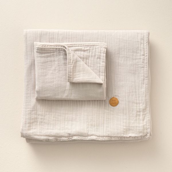 bettwasche set musselin grau 140x200 Petite Amélie