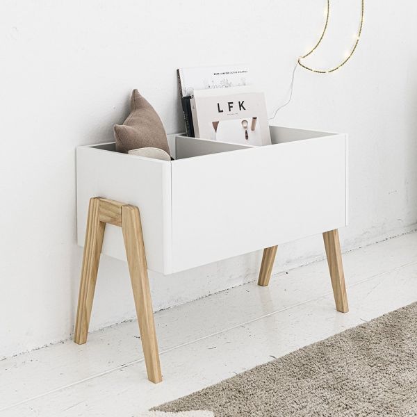 Bücherbox in Weiss aus Holz von Petite Amélie