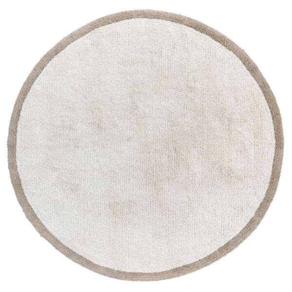 Waschbarer Kinderteppich | Rund ø120 cm | Beige und Taupe