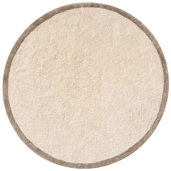 Waschbarer Kinderteppich | Rund ø120 cm | Beige und Taupe