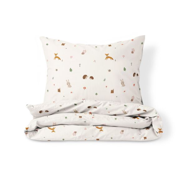 BETTWÄSCHE-SET «WOODLAND» | 120 X 150 CM | OFF-WHITE
