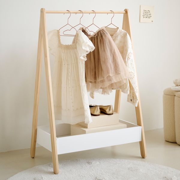 Garderobe Kinder aus Holz Modell Cerise in Weiß von Petite Amélie