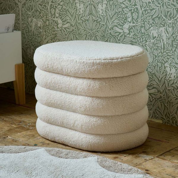SITZHOCKER MIT STAURAUM | «TED» | BEIGE
