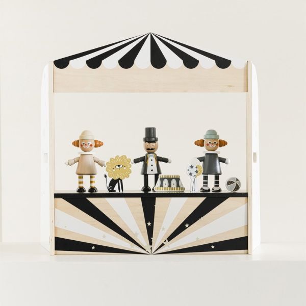 Puppentheater aus Holz | Zirkus «Theater du Soleil» | Inkl. 7-teiligem Zubehör