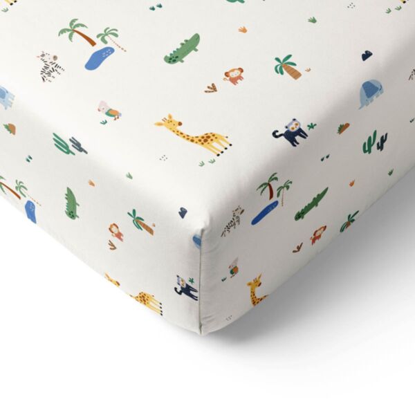 SPANNBETTLAKEN 80 X 160 CM «SAFARI» | WEISS