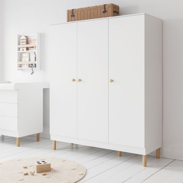 3-Türiger Kleiderschrank «Bocca» | Weiß