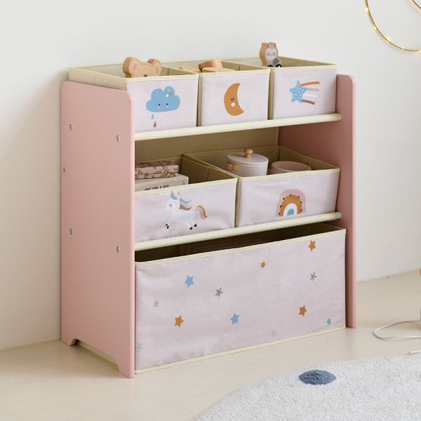Kinderregal aus Holz Modell Lara in Rosa von Petite Amélie