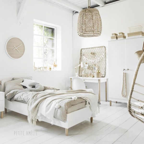 Komplettes Jugendzimmer bestehend aus Kinderbett, Schreibtisch und Schrank Bocca-Serie von Petite Amélie