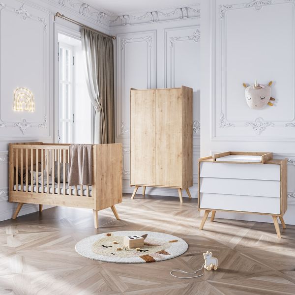 3-teiliges, weißes Babyzimmer Set 'Vintage' Vox - Petite Amélie