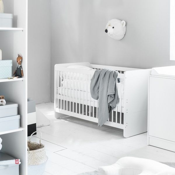 Weißes Mitwachsbett Maxime 140 x 70 von Petite Amélie | Kinderbett und Kleinkinderbett in einem!