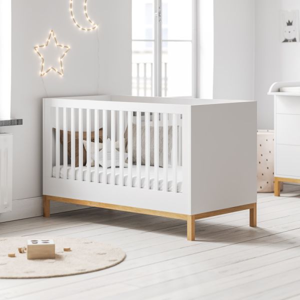 MITWACHSENDES BABYBETT «SOIE» | 70 X 140 CM | WEIß