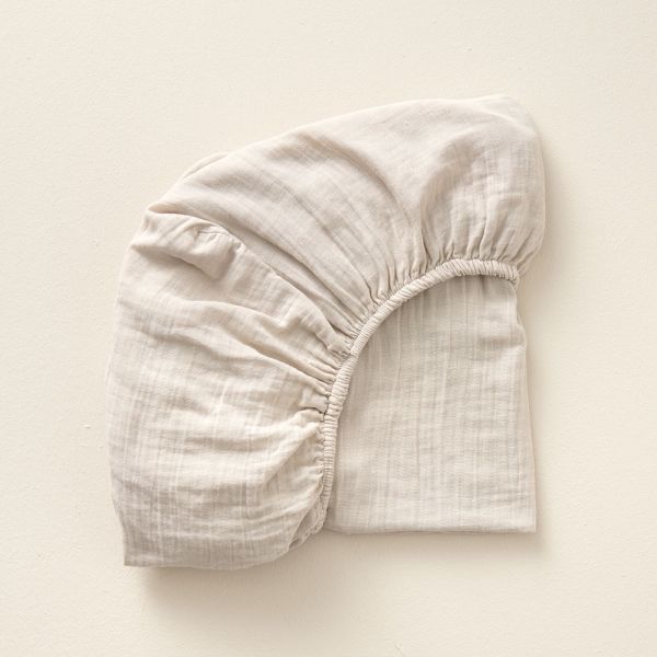 musselin spannbettlaken 70x140 kinderbett grau Petite Amélie