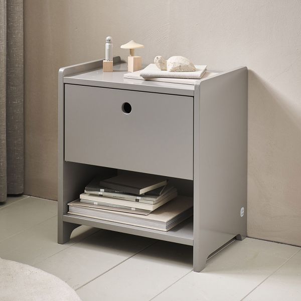 Nachttisch aus MDF in Grau von Petite Amélie