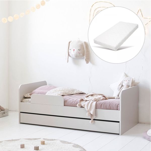 nuage kleinkinderbett mit matratze 70x140 beige Petite Amélie