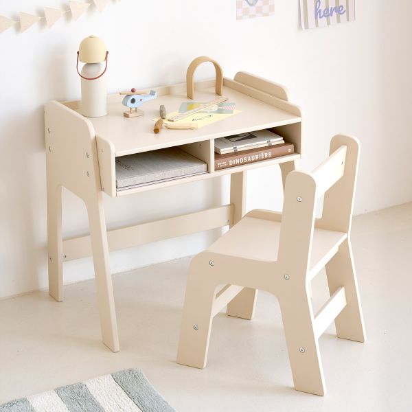 Kindertisch mit Stuhl «Lune» | Beige