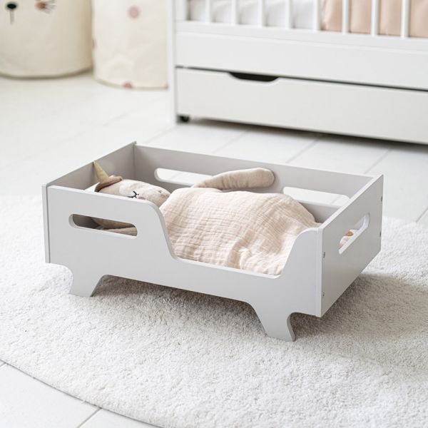 Miniatur Puppenbett Colombe in grau von Petite Amelie