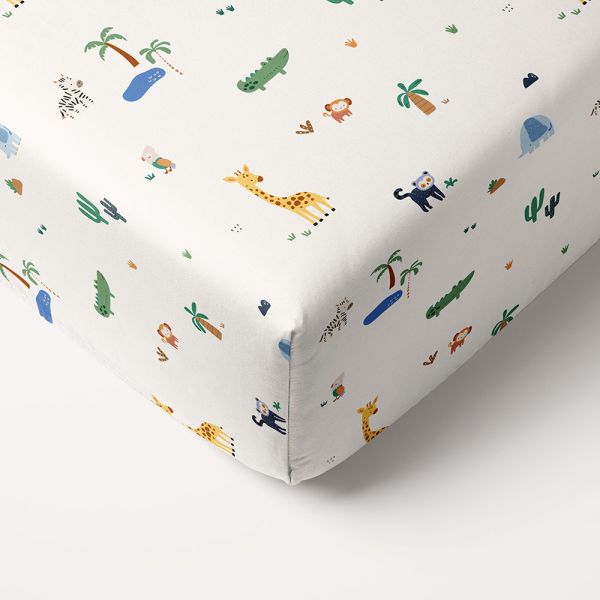 SPANNBETTLAKEN 80 X 160 CM «SAFARI» | WEISS