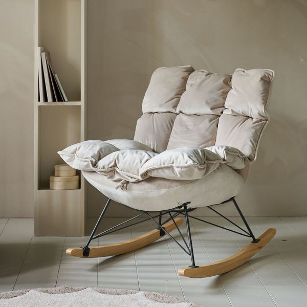 Luxuriöser Schaukelstuhl für Babyzimmer | «COCON» | Beige