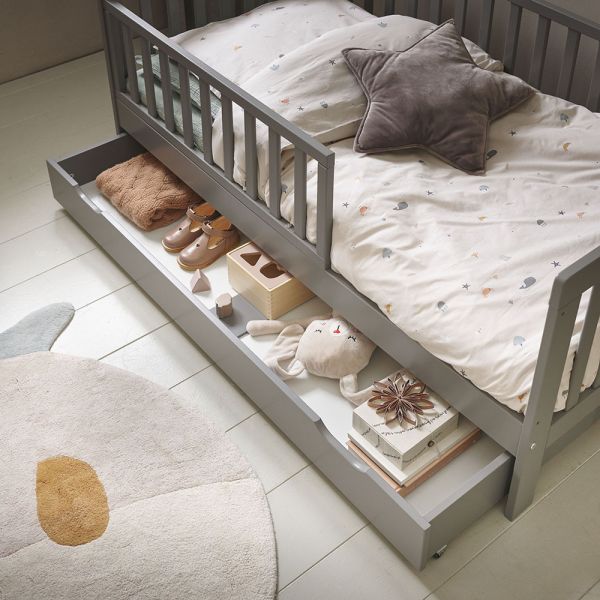 Schublade für Kleinkindbett 140 x 70 in grau von Petite Amélie