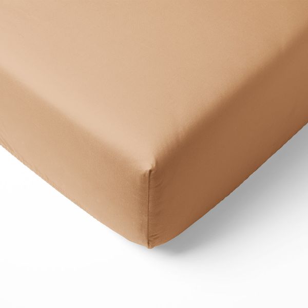 Jersey Spannbettlaken aus Bio-Baumwolle | 80x160 cm | Kamel