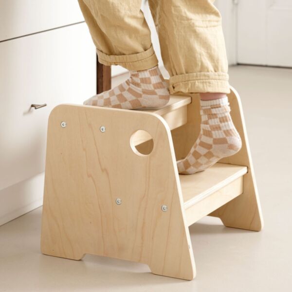 Montessori Tritthocker Kinder «Ellipse» | Natur