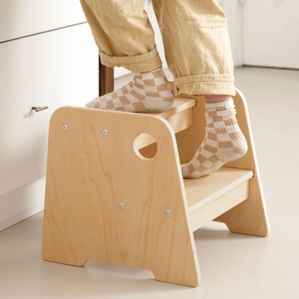 Montessori Tritthocker Kinder «Ellipse» | Natur