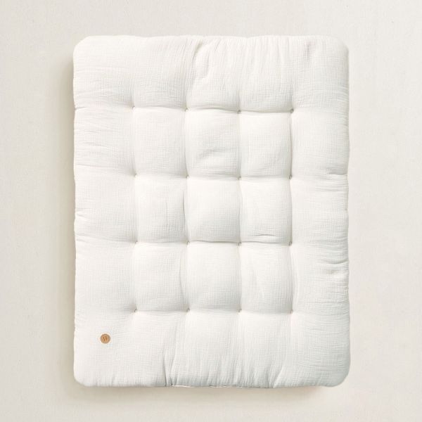 Spielmatte babys 110x85 musselin in weiss von Petite Amélie