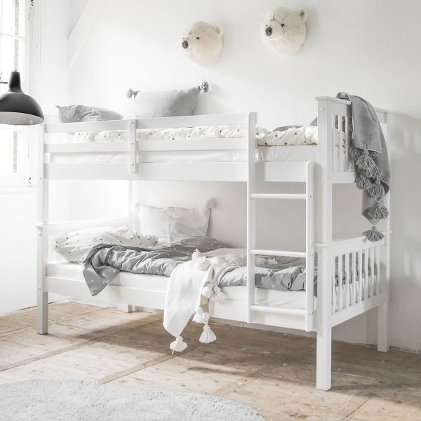 Etagenbett 200x90 DUO «JUMEAUX» | Weiss