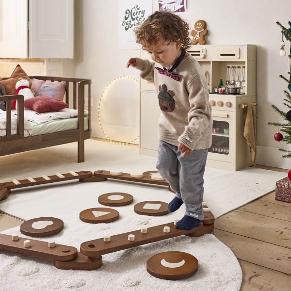 Balancierbalken aus Holz «Noyer» | Braun