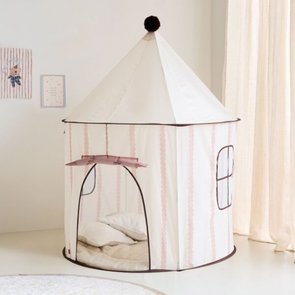 Spielzelt Pop-Up «Lune» | Beige und Rosa