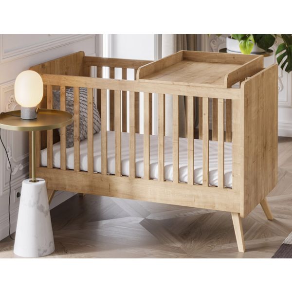 Wickelaufsatz Babybett | Natur