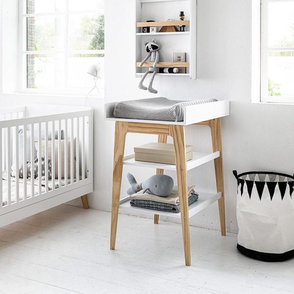 Praktischer Wickeltisch «Brise» & «Cerise» für Babyzimmer I Weiss