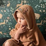 Baby Badeponcho 52 x 63 cm im Löwen Design aus Bio-Baumwolle von Petite Amélie
