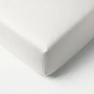 Baby Spannbettlaken 40x90 cm in Weiß und Olivgrün aus Bio von Petite Amélie