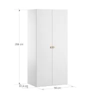 Babyzimmer 3 teilig mit Mitwachsendes Babybett, Kommode und Kleiderschrank in Weiss von Petite Amélie